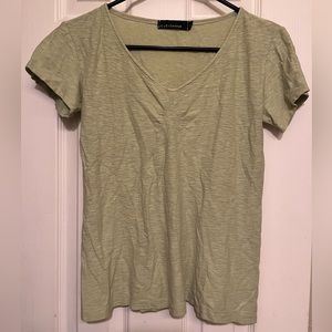 Cut Loose Green Linen Blend Short Sleeve TShirt size Small